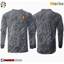 Moške Nogometnih dresov Portugalska Vratar Gostujoči EP 2024 Dolgi rokavi